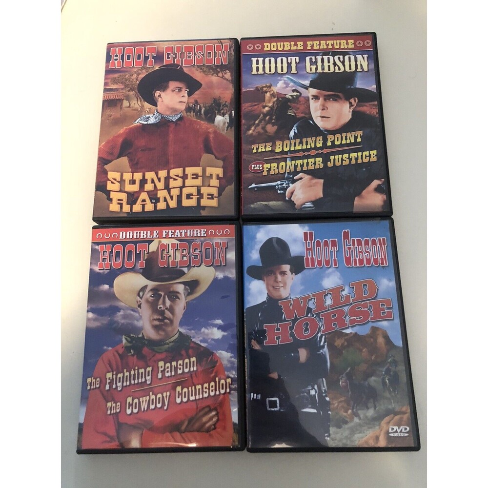 Hoot Gibson Lot of 4 DVDs Set of 6 Movies Boiling Point-Frontier Justice B+W